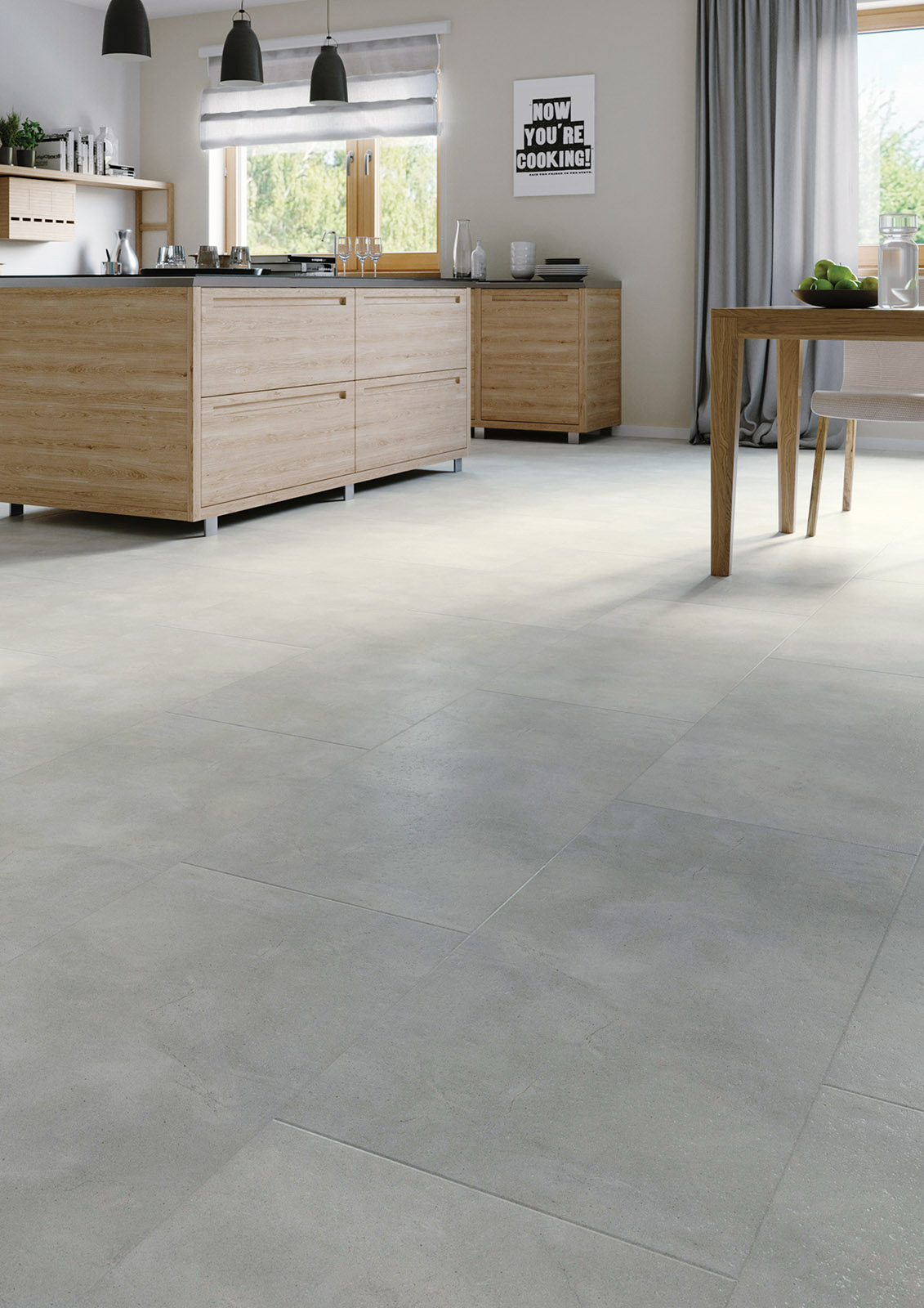 Floer Tegel klik PVC – Lemelerberg Lichtgrijs - Afbeelding 2